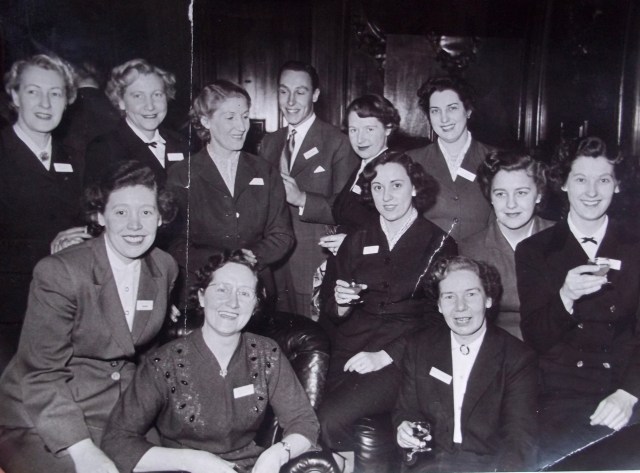 Irene Sheldon, right, attended a conference for managers in the Dorothy Perkins organisation at Ashridge in Hertfordshire.  Mr Farmer is the thorn amongst the roses.  Mrs Brown, front left, and area manager Miss Marriot is front right,