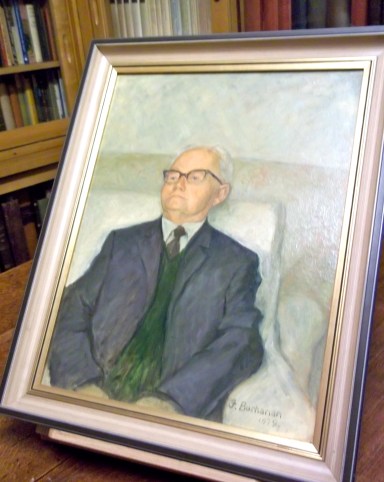 Albert Sperrin (1903–1987) by J. Buchanan. Date painted: 1979 Oil on canvas, 53 x 42.5 cm 