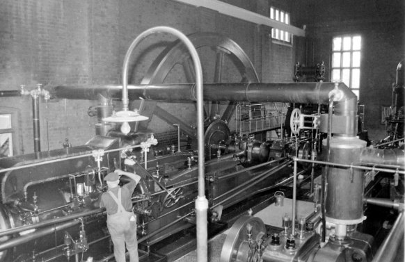 Pipe Hill Pumping Station in 1968 Two Horizontal Tandem Compound Pumping Engines - Hathorn Davey & Co Ltd, Leeds - 1904 & Ashton Frost & Co Ltd, Blackburn - 1915. An image from Peter Ellis's album of stationary engines at ellisdesign.jalbum.net
