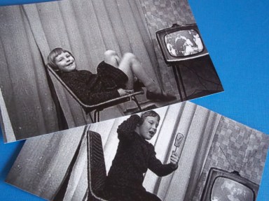 The box of delights in the corner of the living room.  As captivating as my own fizzog.