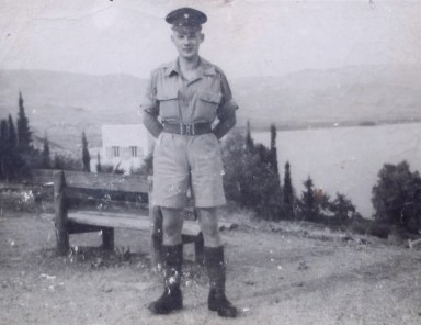 Guardsman E.N.Horton.  at Lake Tiberius (The Sea of Galilee) 1945