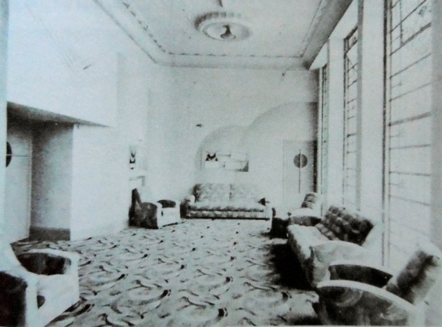 The tea lounge of The Avion, as featured in the souvenir opening in 1938. As reproduced in "Aldridge in Old Photographs," by Jan Farrow.
