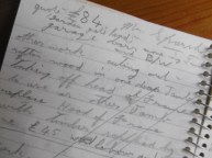 Precious handwriting. I notice how he is utilising parts of the existing structure to effect the repair. That's very Horton. Me included.